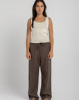 Women's Off-White Knit Tank Top