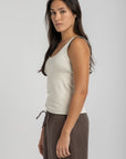 Women's Off-White Knit Tank Top