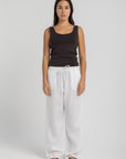 Women's Brown Knit Tank Top