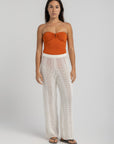 Women`s Off-White Knitted Pants