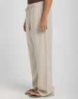 Women's Beige Linen Pants