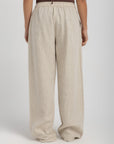 Women's Beige Linen Pants