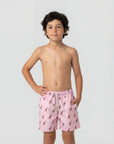 Mini Pink Giraffes Swim Shorts