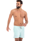 Solid Sky Blue Swim Shorts (4 Way Stretch)