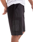Black Cargo Sweat Shorts
