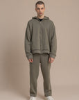 Olive Lined Sweatpants