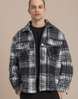 Black Plaid Sherpa Jacket