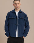 Navy Textured Over Shirt