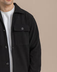 Black Textured Over Shirt