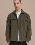 Olive Textured Over Shirt