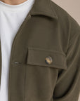 Olive Textured Over Shirt