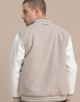 Beige Varsity Jacket