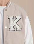 Beige Varsity Jacket