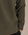 Olive Textured Quarter Zipper