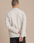 Off-White Textured Quarter Zipper