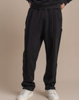 Unisex Black Distressed Sweatpants