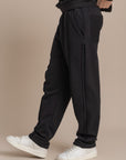 Unisex Black Distressed Sweatpants