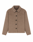 Brown Wool Button Jacket