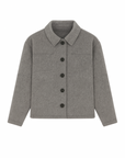 Grey Wool Button Jacket