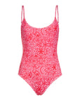 Coral Tribal Tie Dye One Piece
