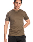 Olive Mercerised Cotton T-shirt