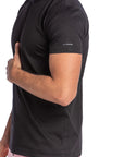 Black Mercerised Cotton T-Shirt