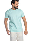Sky Blue Mercerised Cotton T-shirt