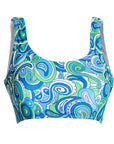Green Swirls Bikini Top