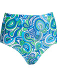 Green Swirls High Waist Bottom