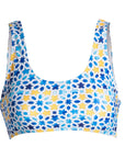 Blue Arabesque Bikini Top