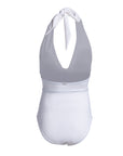 White Halter Wrap One Piece