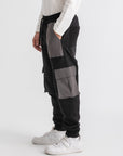 Unisex Black & Grey Cargo Sweatpants