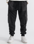 Unisex Black Cargo Sweatpants