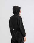 Black Cropped Hoodie