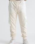 Unisex Ivory Cargo Sweatpants