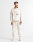 Unisex Ivory Cargo Sweatpants