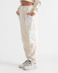Unisex Ivory Cargo Sweatpants