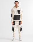 Ivory & Black Cargo Hoodie