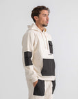 Ivory & Black Cargo Hoodie
