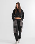 Unisex Black & Grey Cargo Sweatpants