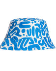 Kids Blue Doodles Reversible Bucket Hat