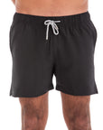 Solid Black Swim Shorts (4 Way Stretch)