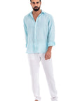 Men`s White Linen Pants