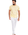 Men`s White Linen Pants