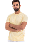 Yellow Mercerised Cotton T-shirt