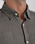 Midnight Grey Linen Shirt