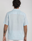 Sky Blue Cuban Linen Shirt