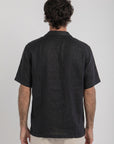 Black Cuban Linen Shirt