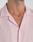 Pink Cuban Linen Shirt