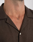 Dark Mocha Cuban Linen Shirt